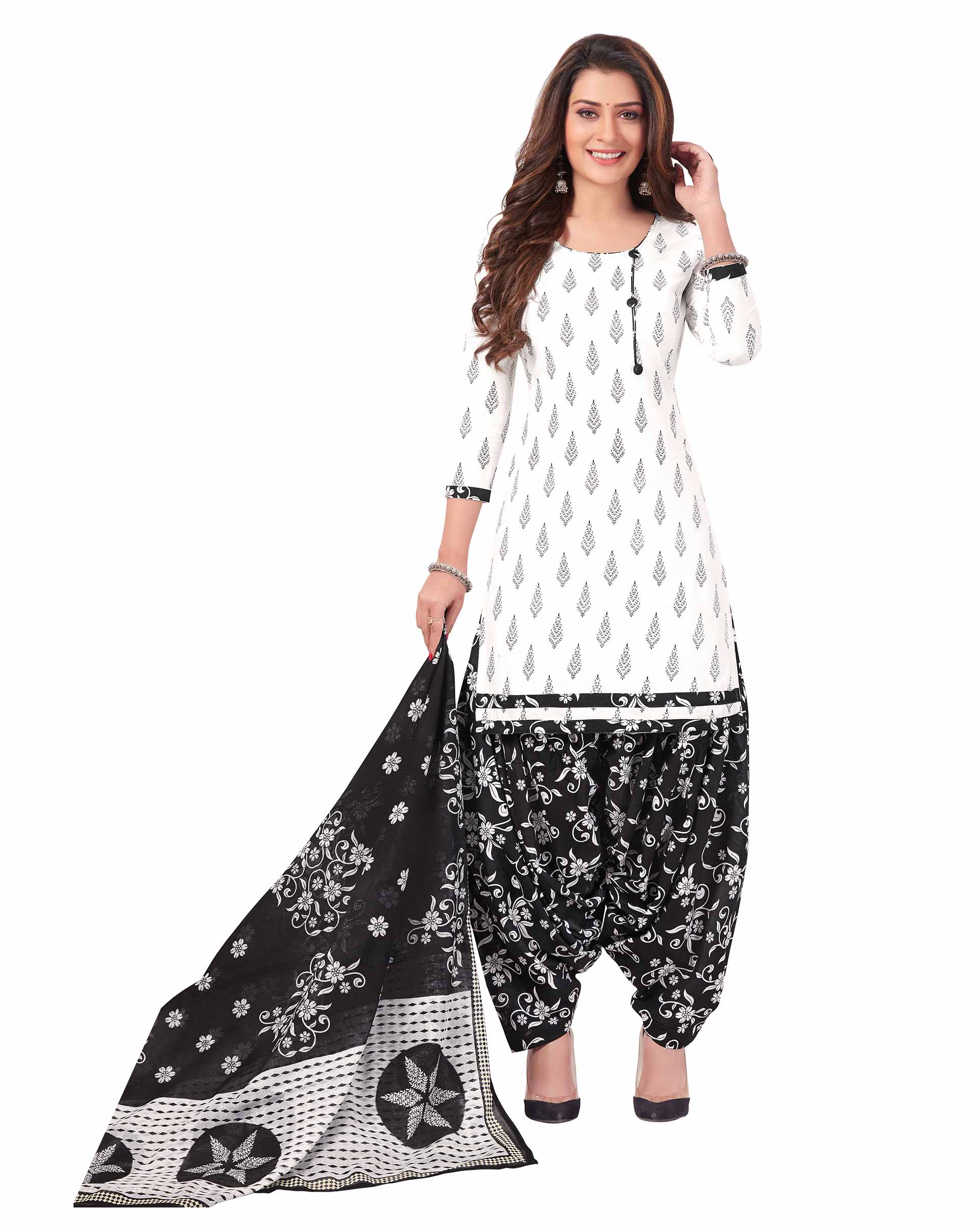 Miraan unstitched on sale cotton dress material